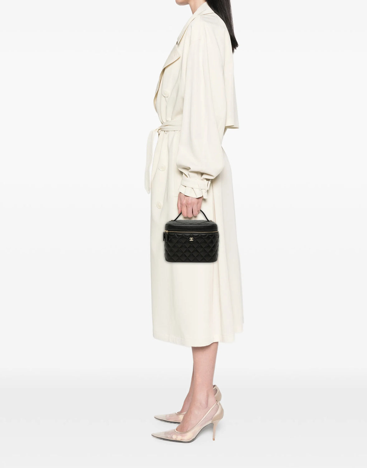 CHNL Medium Caviar Case Vanity Bag