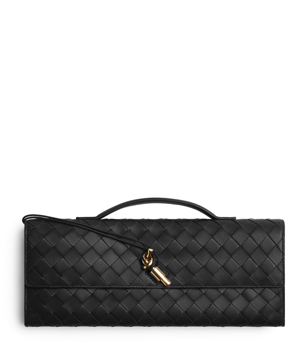 BV Black Long Andiamo Hand Clutch