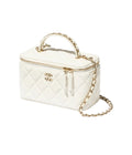 CHNL White Mini Leather Vanity