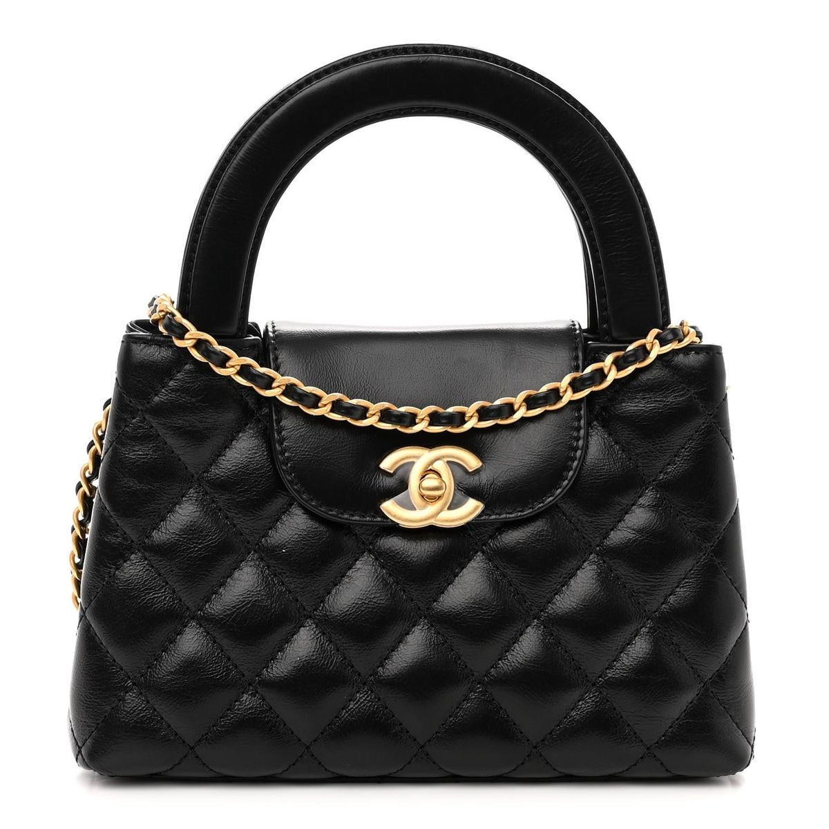 CHNL Black Mini Kelly Calfskin