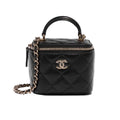 CHNL Black Mini Calfskin Vanity