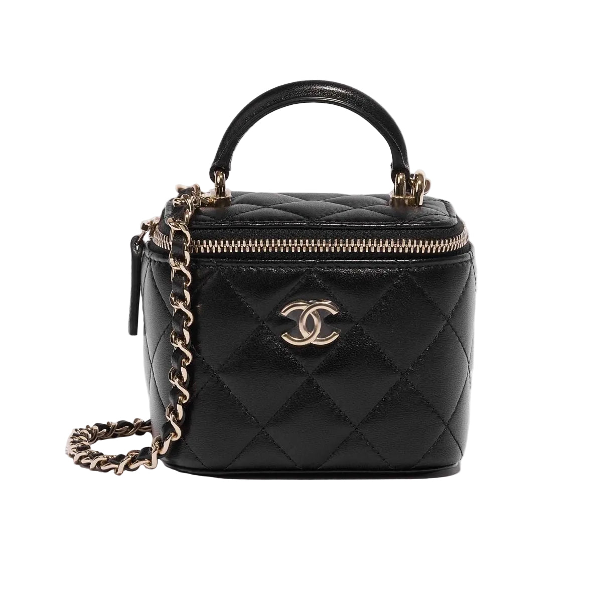 CHNL Black Mini Calfskin Vanity