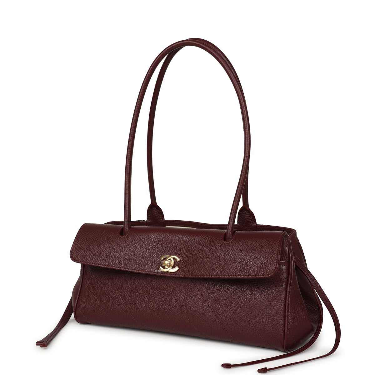 CHNL Burgundy Small Shopping Bag Calfskin