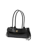 CHNL Black Small Shopping Calfskin