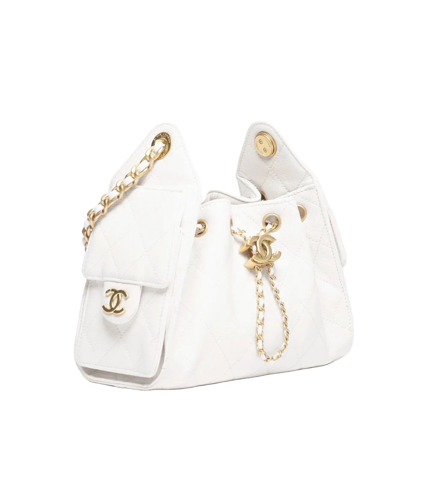 CHNL White Mini 25 Hobo Caviar