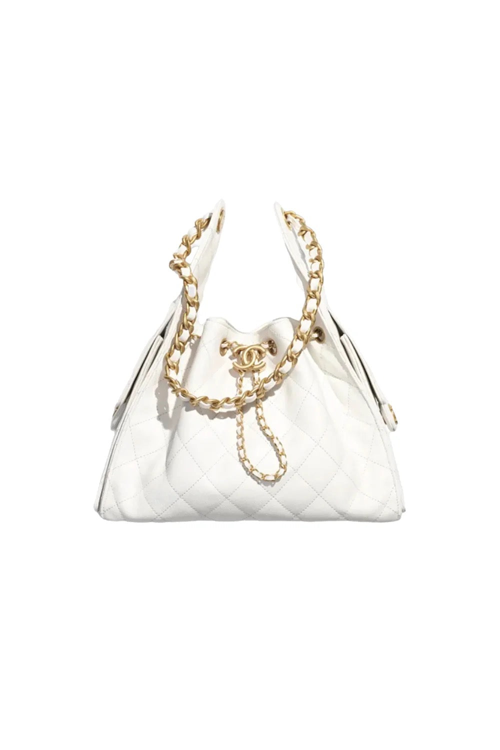 CHNL Small 25 White Caviar Bag